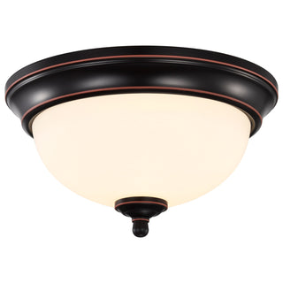 LED Flush Mount in Mahogany Bronze
