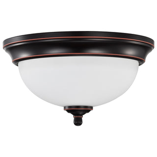 LED Flush Mount in Mahogany Bronze