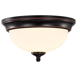 LED Flush Mount in Mahogany Bronze
