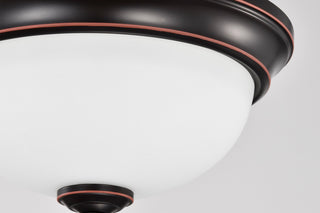 LED Flush Mount in Mahogany Bronze
