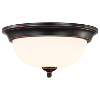 LED Flush Mount in Mahogany Bronze