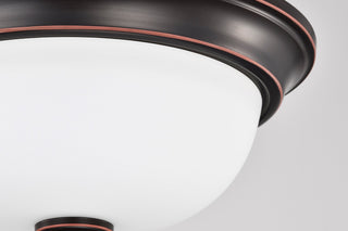 LED Flush Mount in Mahogany Bronze