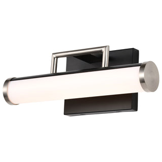 Solano LED Vanity in Black / Brushed Nickel
