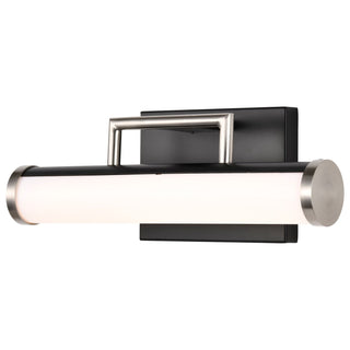 Solano LED Vanity in Black / Brushed Nickel