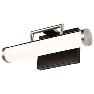 Solano LED Vanity in Black / Brushed Nickel
