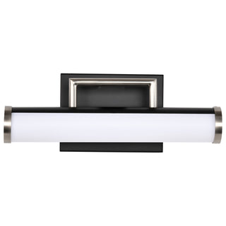 Solano LED Vanity in Black / Brushed Nickel