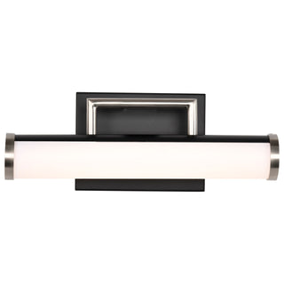 Solano LED Vanity in Black / Brushed Nickel