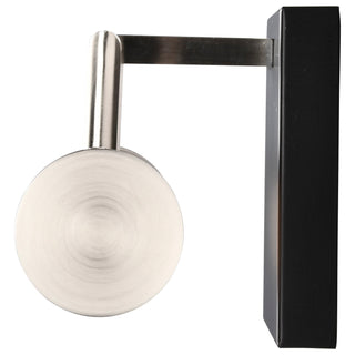 Solano LED Vanity in Black / Brushed Nickel