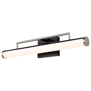 Solano LED Vanity in Black / Brushed Nickel
