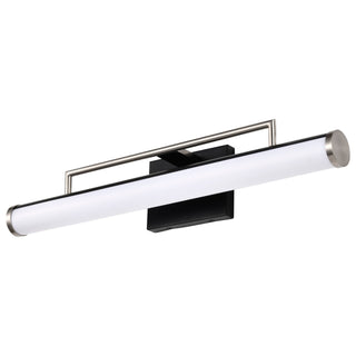 Solano LED Vanity in Black / Brushed Nickel
