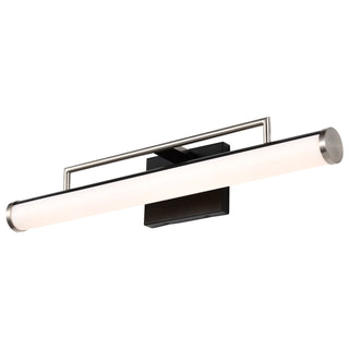Solano LED Vanity in Black / Brushed Nickel