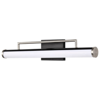 Solano LED Vanity in Black / Brushed Nickel