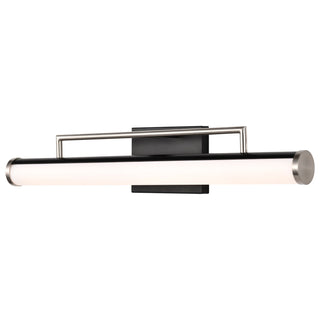 Solano LED Vanity in Black / Brushed Nickel