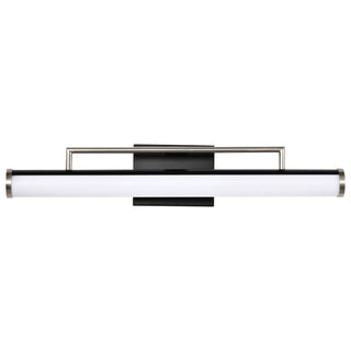 Solano LED Vanity in Black / Brushed Nickel