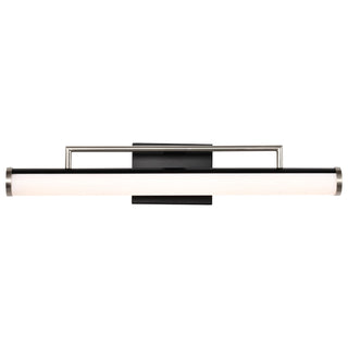Solano LED Vanity in Black / Brushed Nickel