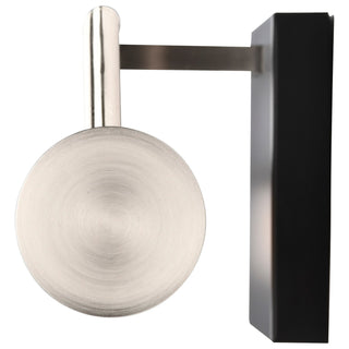 Solano LED Vanity in Black / Brushed Nickel