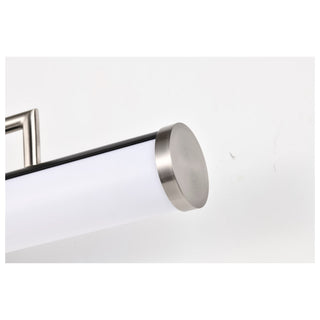 Solano LED Vanity in Black / Brushed Nickel