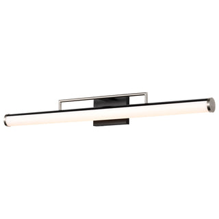 Solano LED Vanity in Black / Brushed Nickel