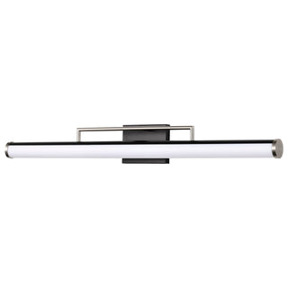 Solano LED Vanity in Black / Brushed Nickel