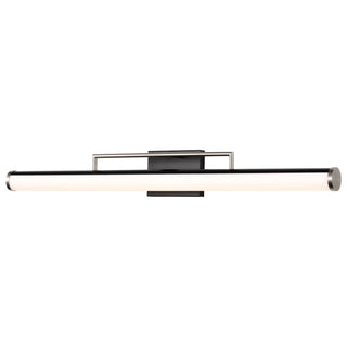 Solano LED Vanity in Black / Brushed Nickel