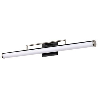 Solano LED Vanity in Black / Brushed Nickel