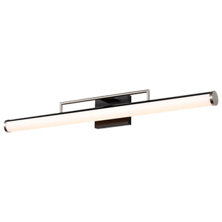 Solano LED Vanity in Black / Brushed Nickel