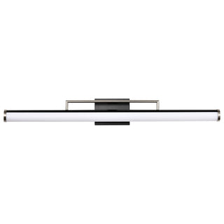 Solano LED Vanity in Black / Brushed Nickel