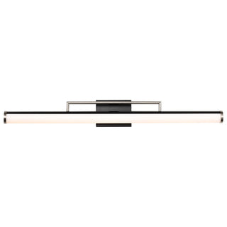 Solano LED Vanity in Black / Brushed Nickel
