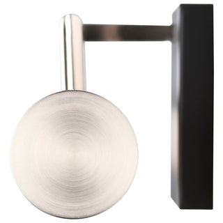 Solano LED Vanity in Black / Brushed Nickel