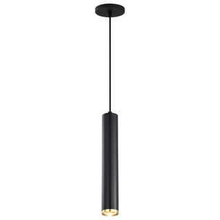 Century LED Pendant in Matte Black / Brushed Brass