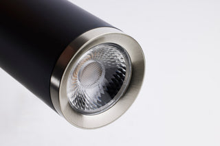 Century LED Pendant in Matte Black / Brushed Nickel