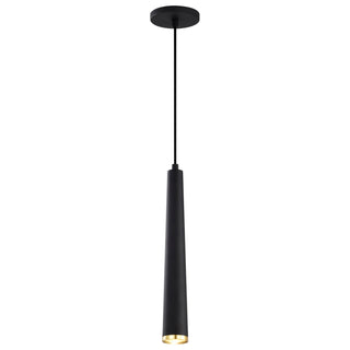 Melrose LED Pendant in Matte Black / Brushed Brass