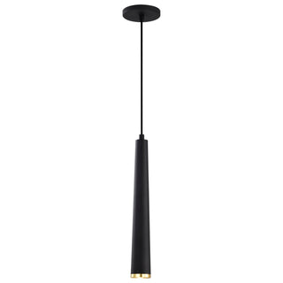 Melrose LED Pendant in Matte Black / Brushed Brass