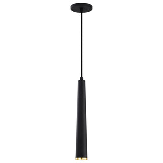 Melrose LED Pendant in Matte Black / Brushed Brass