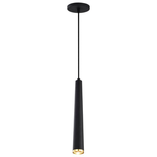 Melrose LED Pendant in Matte Black / Brushed Brass