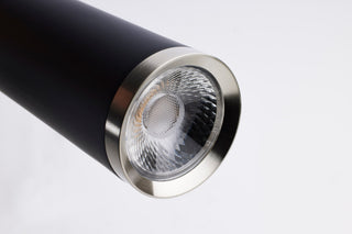 Melrose LED Pendant in Matte Black / Brushed Nickel