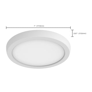 LED Flush Mount in White