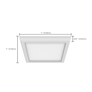 LED Flush Mount in White