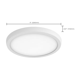 LED Flush Mount in White