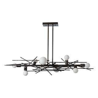 Brindille Brindille 8-Light Linear Pendant in Dark Smoke