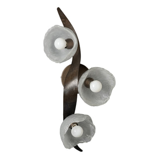 Mika Mika 3-Light Large Sconce/Semi-Flush in Dark Smoke