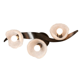Mika Mika 3-Light Large Sconce/Semi-Flush in Dark Smoke