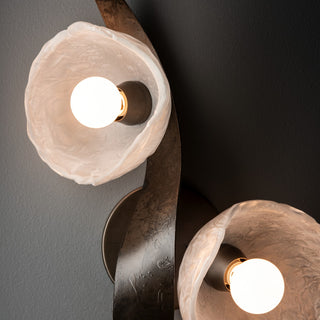 Mika Mika 3-Light Large Sconce/Semi-Flush in Dark Smoke