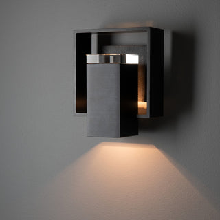 Shadow Box Shadow Box Small w/Slate Outdoor Sconce in Coastal Black