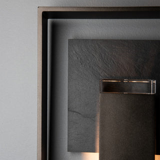 Shadow Box Shadow Box Medium w/Slate Outdoor Sconce in Oil Rubbed Bronze