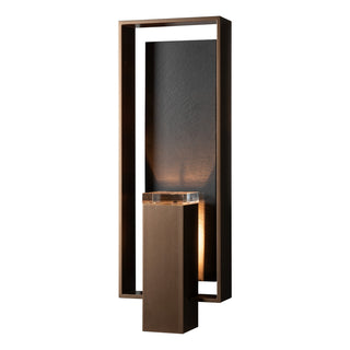 Shadow Box Shadow Box Large w/Slate Outdoor Sconce in Coastal Bronze
