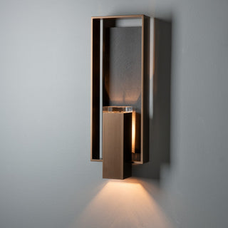 Shadow Box Shadow Box Large w/Slate Outdoor Sconce in Coastal Bronze