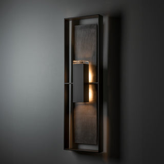 Shadow Box Shadow Box Tall w/Slate Outdoor Sconce in Coastal Black