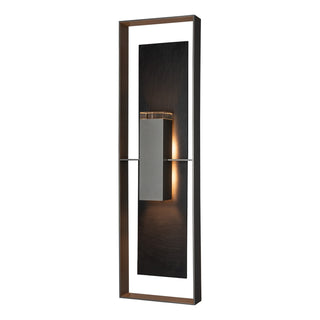 Shadow Box Shadow Box Extra Tall w/Slate Outdoor Sconce in Coastal Burnished Steel