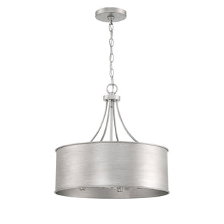 Four Light Pendant in Antique Silver